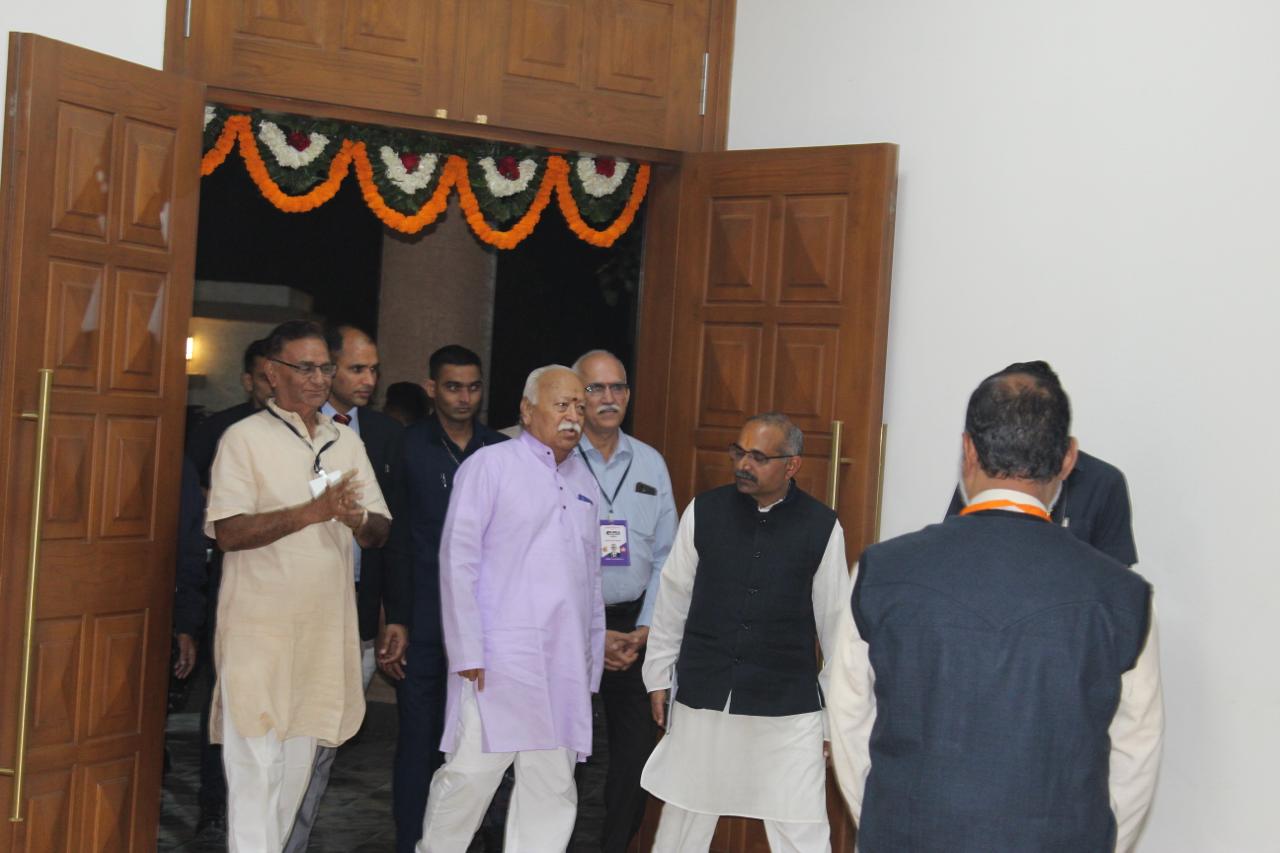 રાષ્ટ્રીય સ્વયંસેવક સંઘના પૂ. સરસંઘચાલક ડૉ. મોહનજી ભાગવતનું સૌરાષ્ટ્રમાં આગમન